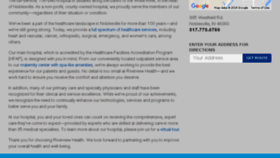 What Riverviewhospital.org website looked like in 2016 (8 years ago)