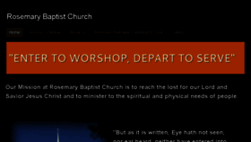 What Rosemarybaptistchurch.com website looked like in 2016 (7 years ago)