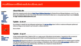 What Realtimecollisiondetection.net website looked like in 2016 (7 years ago)