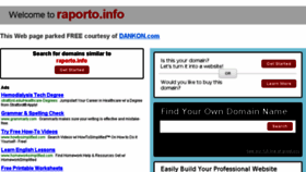 What Raporto.info website looked like in 2016 (7 years ago)