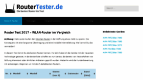 What Routertester.de website looked like in 2017 (7 years ago)