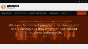What Resonateindianapolis.com website looked like in 2017 (7 years ago)