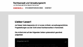 What Rechtsanwalt-und-verwaltungsrecht.de website looked like in 2017 (7 years ago)
