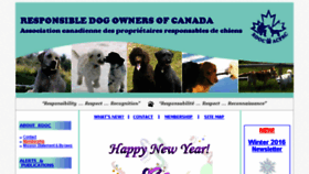 What Responsibledogowners.ca website looked like in 2017 (7 years ago)