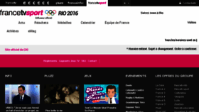 What Rio2016.francetvsport.fr website looked like in 2017 (7 years ago)