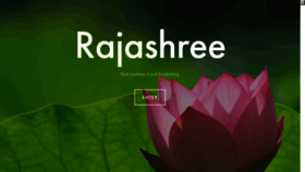 What Rajashree.com website looked like in 2017 (7 years ago)