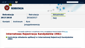 What Rekrutacja-info.wum.edu.pl website looked like in 2017 (7 years ago)