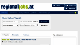 What Regionaljobs.at website looked like in 2017 (7 years ago)