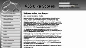 What Rsslivescores.com website looked like in 2011 (13 years ago)