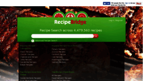 What Recipebridge.com website looked like in 2017 (7 years ago)