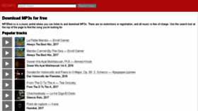 What Redmp3.su website looked like in 2017 (7 years ago)