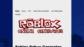 What Robux-generator.net website looked like in 2017 (7 years ago)