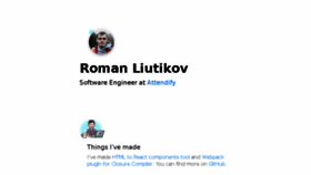 What Romanliutikov.com website looked like in 2017 (7 years ago)
