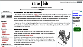 What Retrobibliothek.de website looked like in 2017 (7 years ago)