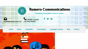What Romerocomm.com website looked like in 2017 (7 years ago)