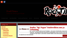 What Rocktimes.de website looked like in 2017 (7 years ago)