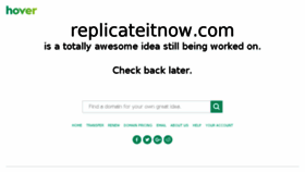 What Replicateitnow.com website looked like in 2017 (7 years ago)
