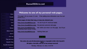 What Russelleshive.net website looked like in 2017 (7 years ago)