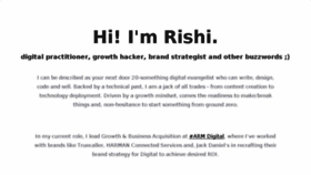 What Rishi.im website looked like in 2017 (7 years ago)