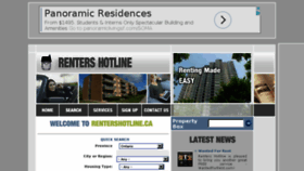 What Rentershotline.ca website looked like in 2017 (6 years ago)