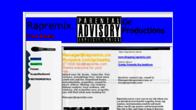 What Rapremix.com website looked like in 2017 (7 years ago)