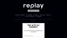 What Replay.com website looked like in 2017 (7 years ago)