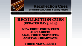 What Recollectioncues.com website looked like in 2017 (6 years ago)