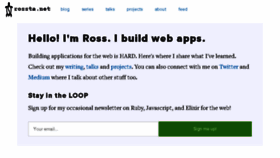 What Rossta.net website looked like in 2017 (6 years ago)