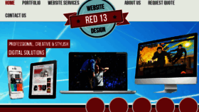 What Red13websitedesign.co.uk website looked like in 2017 (7 years ago)