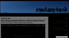 What Readmyback.com website looked like in 2017 (6 years ago)