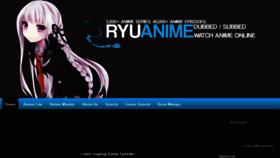 What Ryuani.me website looked like in 2017 (6 years ago)