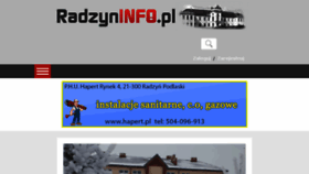 What Radzyninfo.pl website looked like in 2017 (6 years ago)