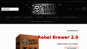 What Rebelbrewer.com website looked like in 2017 (8 years ago)