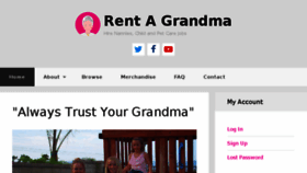 What Rentagrandma.com website looked like in 2017 (6 years ago)