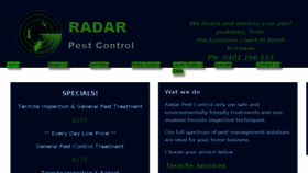 What Radarpestcontrol.com.au website looked like in 2017 (6 years ago)