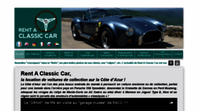 What Rentacarclassic.com website looked like in 2017 (6 years ago)
