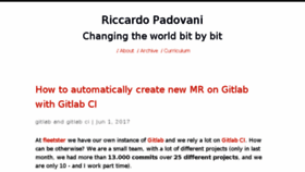 What Rpadovani.com website looked like in 2017 (6 years ago)