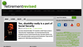 What Retirementrevised.com website looked like in 2017 (6 years ago)