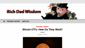What Richdadwisdom.com website looked like in 2017 (6 years ago)