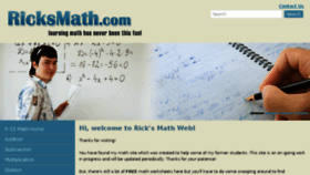 What Ricksmath.com website looked like in 2017 (6 years ago)