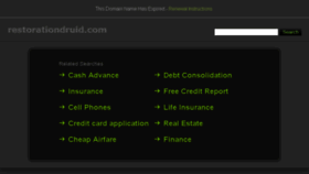 What Restorationdruid.com website looked like in 2017 (8 years ago)