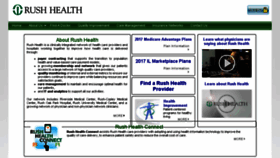 What Rush-health.com website looked like in 2017 (6 years ago)