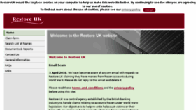 What Restoreuk.org.uk website looked like in 2017 (6 years ago)