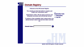 What Registry.hm website looked like in 2017 (8 years ago)