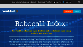 What Robocallindex.com website looked like in 2017 (6 years ago)