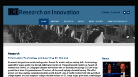 What Researchoninnovation.org website looked like in 2017 (6 years ago)
