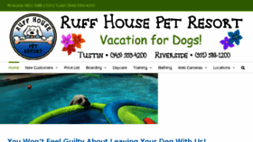 What Ruffhousepetresort.com website looked like in 2017 (6 years ago)