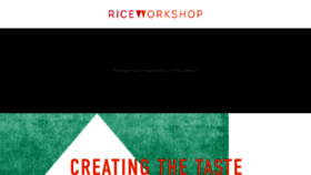 What Riceworkshop.com.au website looked like in 2017 (6 years ago)