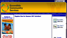 What Recreation.escondido.org website looked like in 2017 (6 years ago)
