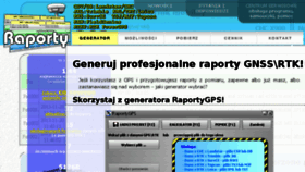 What Raportygps.pl website looked like in 2017 (6 years ago)
